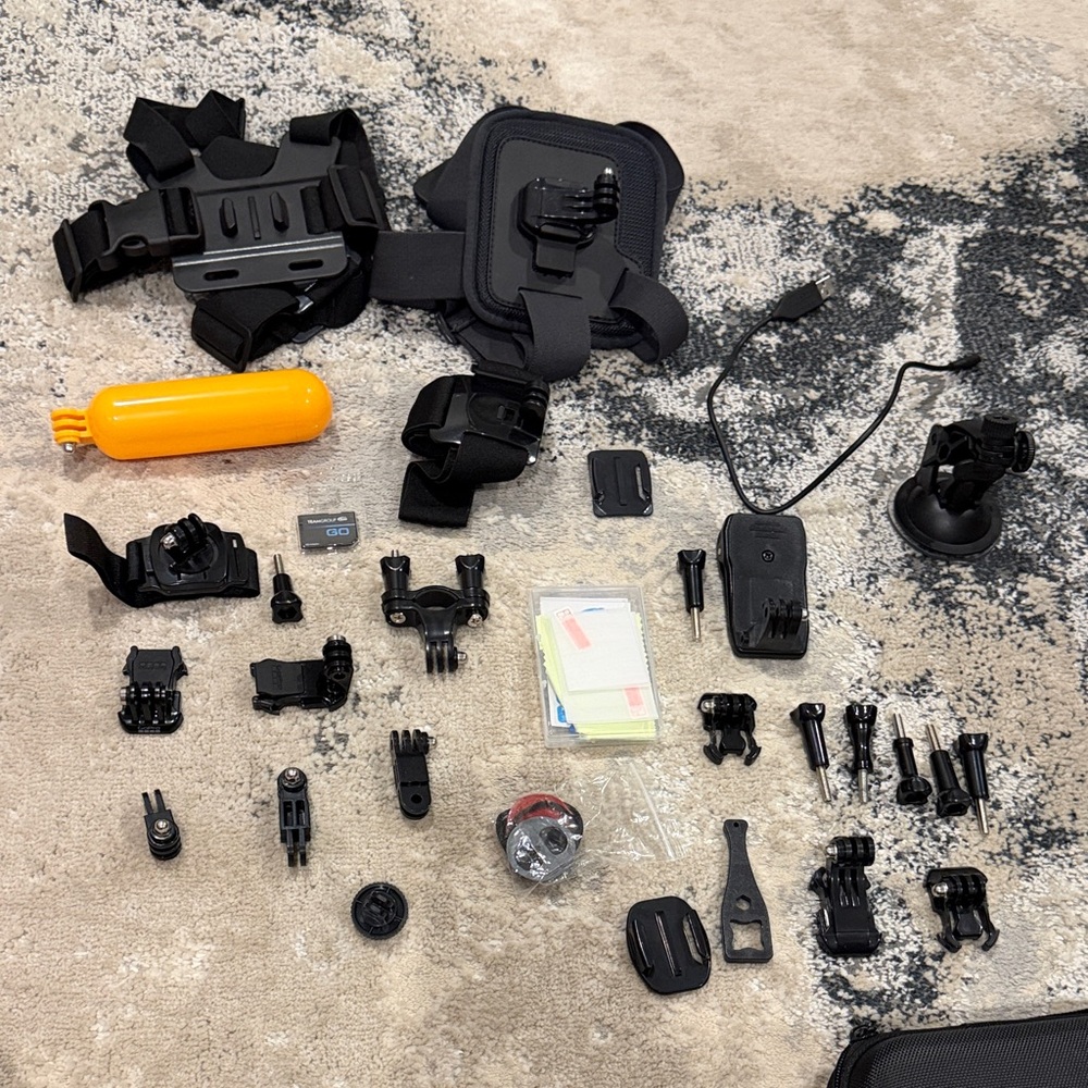VR Accessory Kit with Black and Orange Components